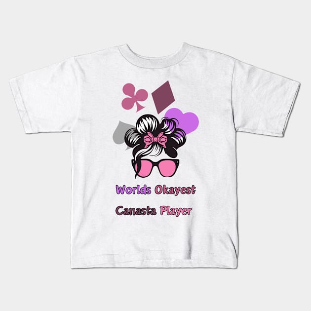 "Worlds Okayest Canasta Royalty: Groovy Crown Jewel"- Funny Canasta Lover Kids T-Shirt by stickercuffs